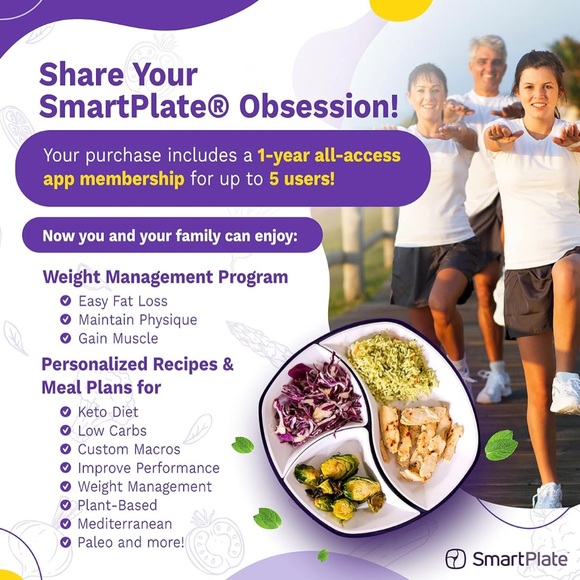 $175 SmartPlate Portion Control Device App Scale Plate Nutritionist Weightloss - Picture 4 of 7